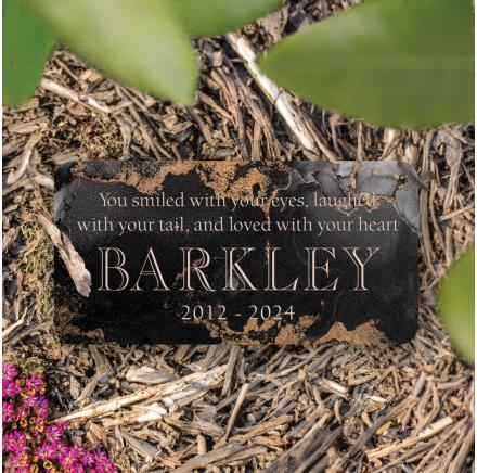 PGD Black Marble Garden Stone w/Personalization