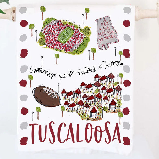 Happy By Rachel Tea Towel - Tuscaloosa