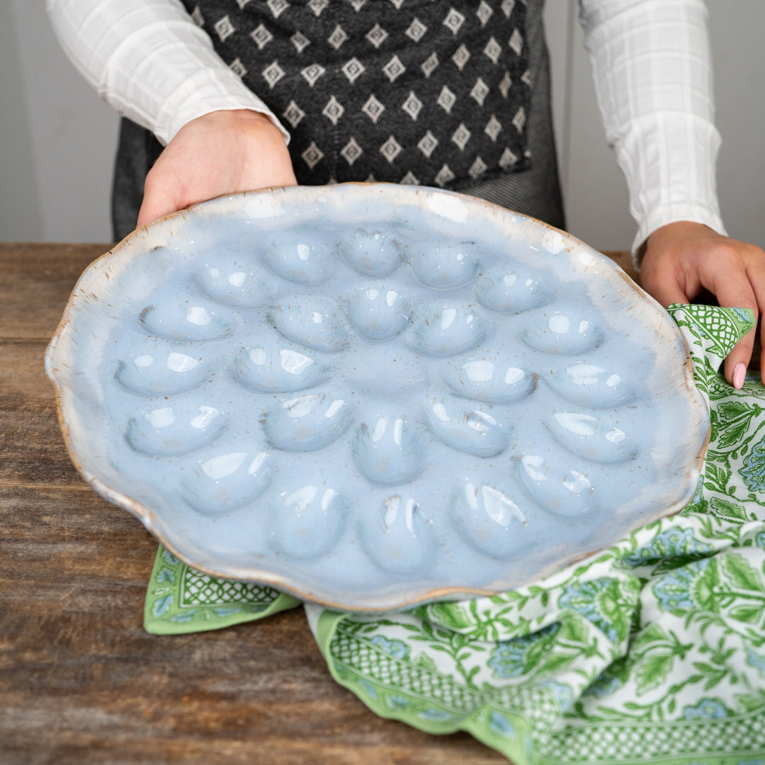 Etta B Twenty-Four Egg Platter - Chantilly Cream