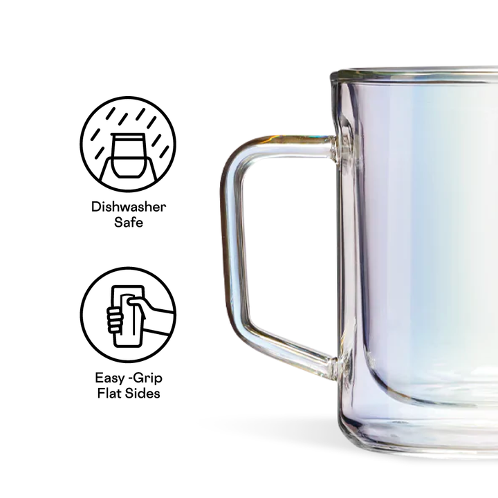 Corkcicle 12oz Glass Coffee Mug Set (2)