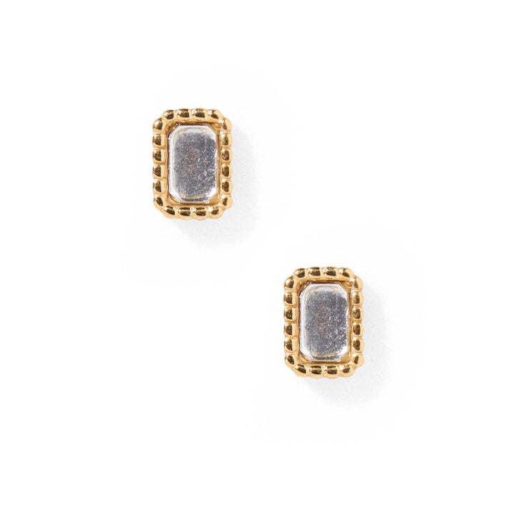 Linny Co Screwback Stud Earrings - Madison Gold Clear