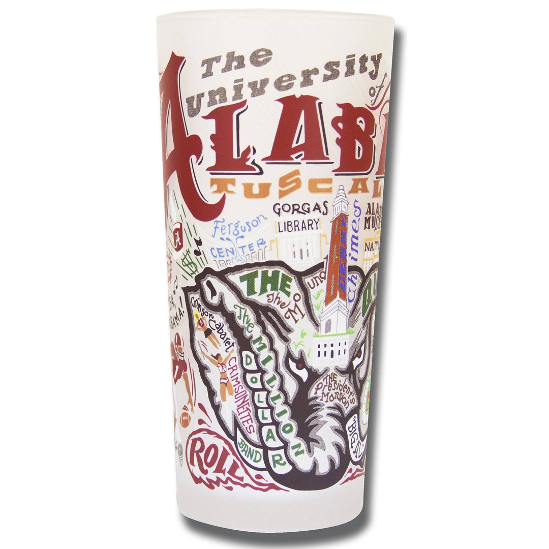 Catstudio University of Alabama Collegiate Drinking Glass