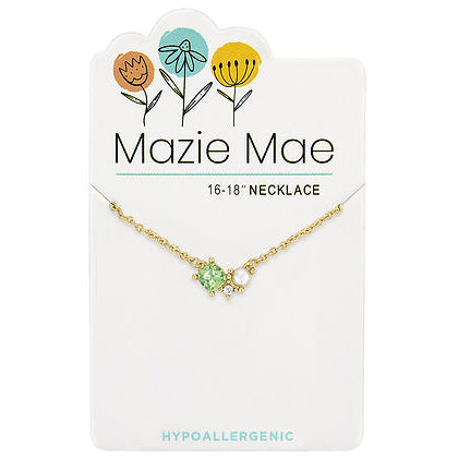 Mazie Mae Gold Erinite & Pearl Cluster Necklace