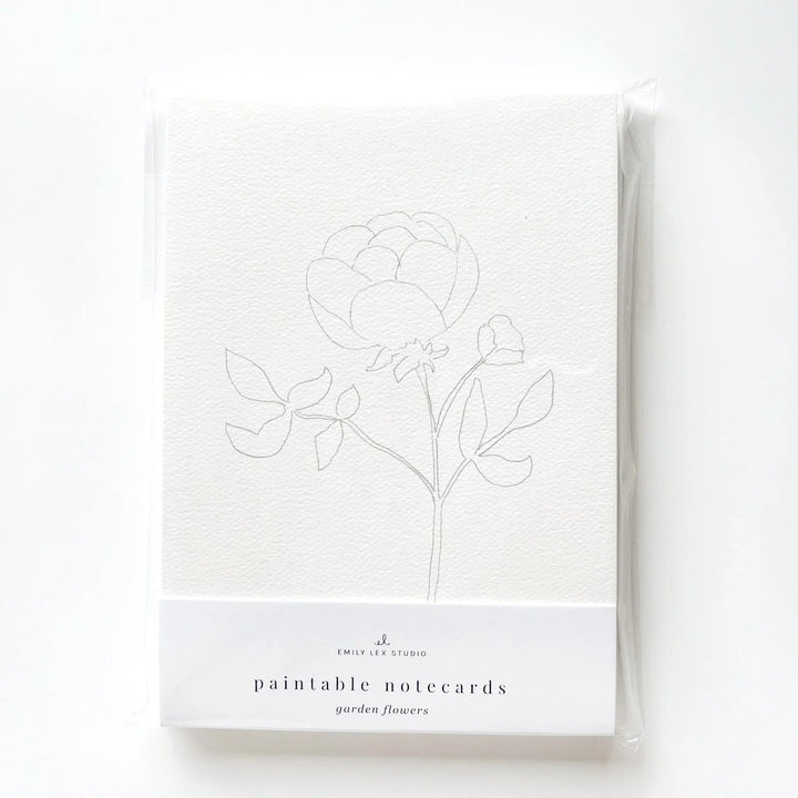 Emily Lex Watercolor Notecard Set - Garden Flowers