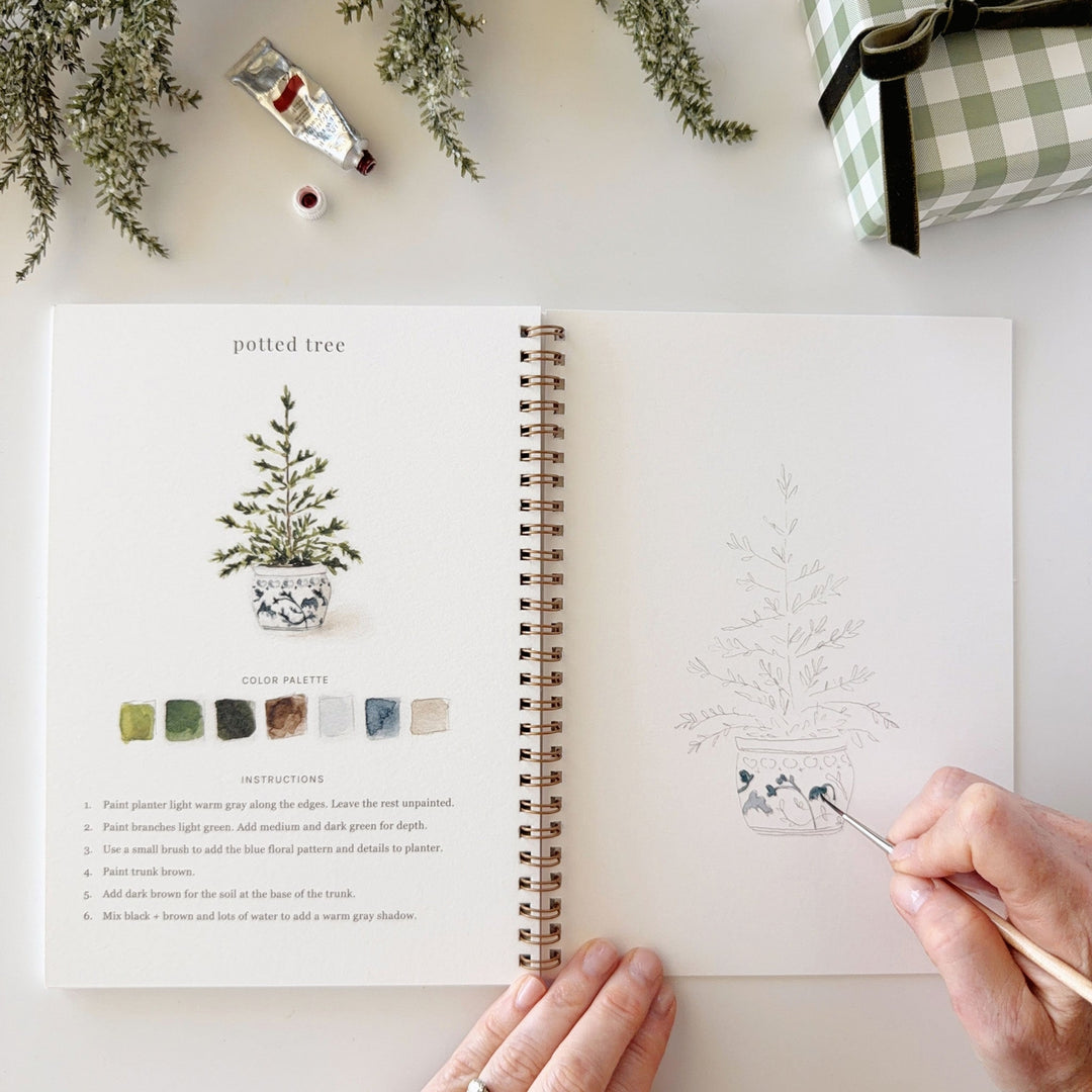 Emily Lex Watercolor Workbook - Classic Christmas