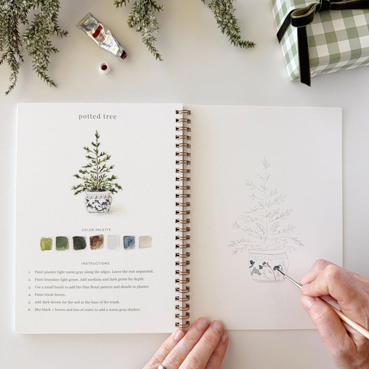 Emily Lex Watercolor Workbook - Classic Christmas