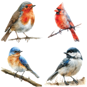 Bird Sandstone Coasters Set of 4