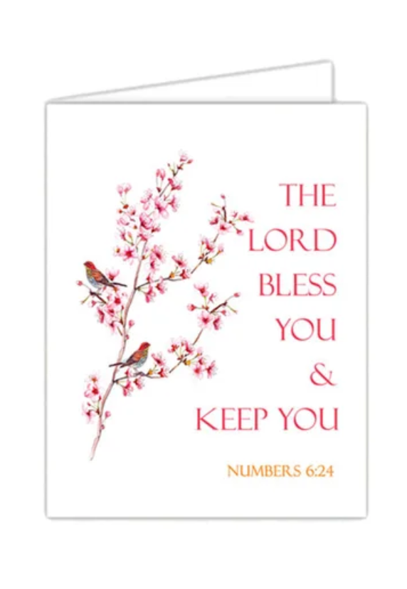 Standing on the Word Notecard - Flowers & Birds Numbers 6:24