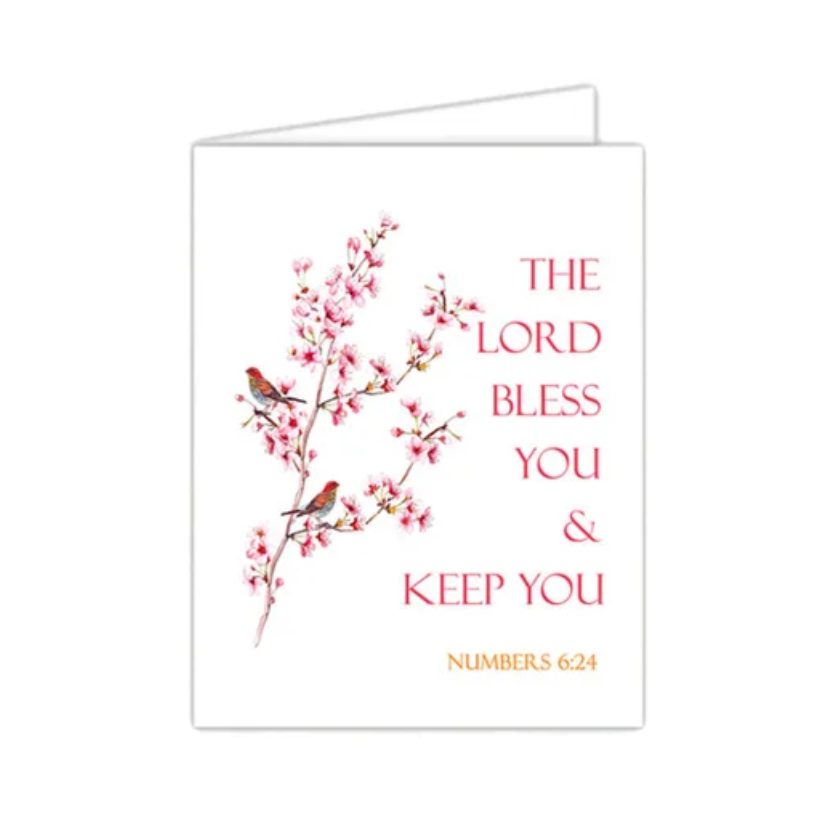 Standing on the Word Notecard - Flowers & Birds (Numbers 6:24)