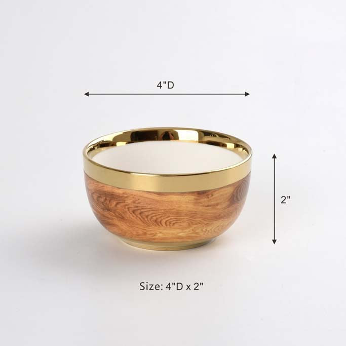 Pampa Bay Madera Snack Bowl - Brown/Gold