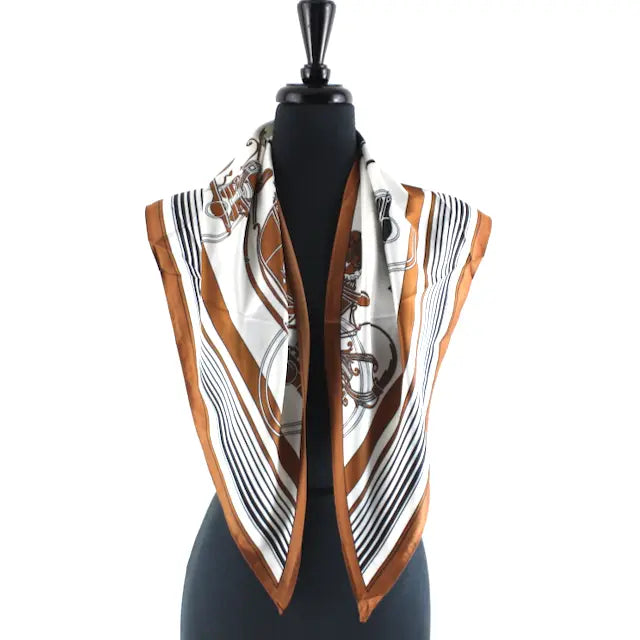 Pretty Persuasions Imperial Coach Triangle Lightweight Scarf - Brown