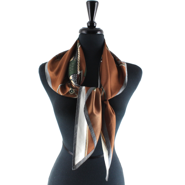 Pretty Persuasions Equestrian Elegance Triangle Scarf - Brown
