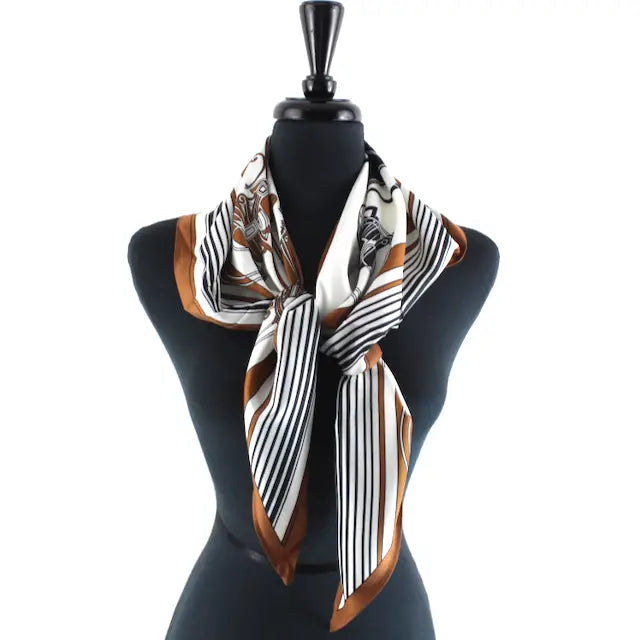 Pretty Persuasions Imperial Coach Triangle Lightweight Scarf - Brown