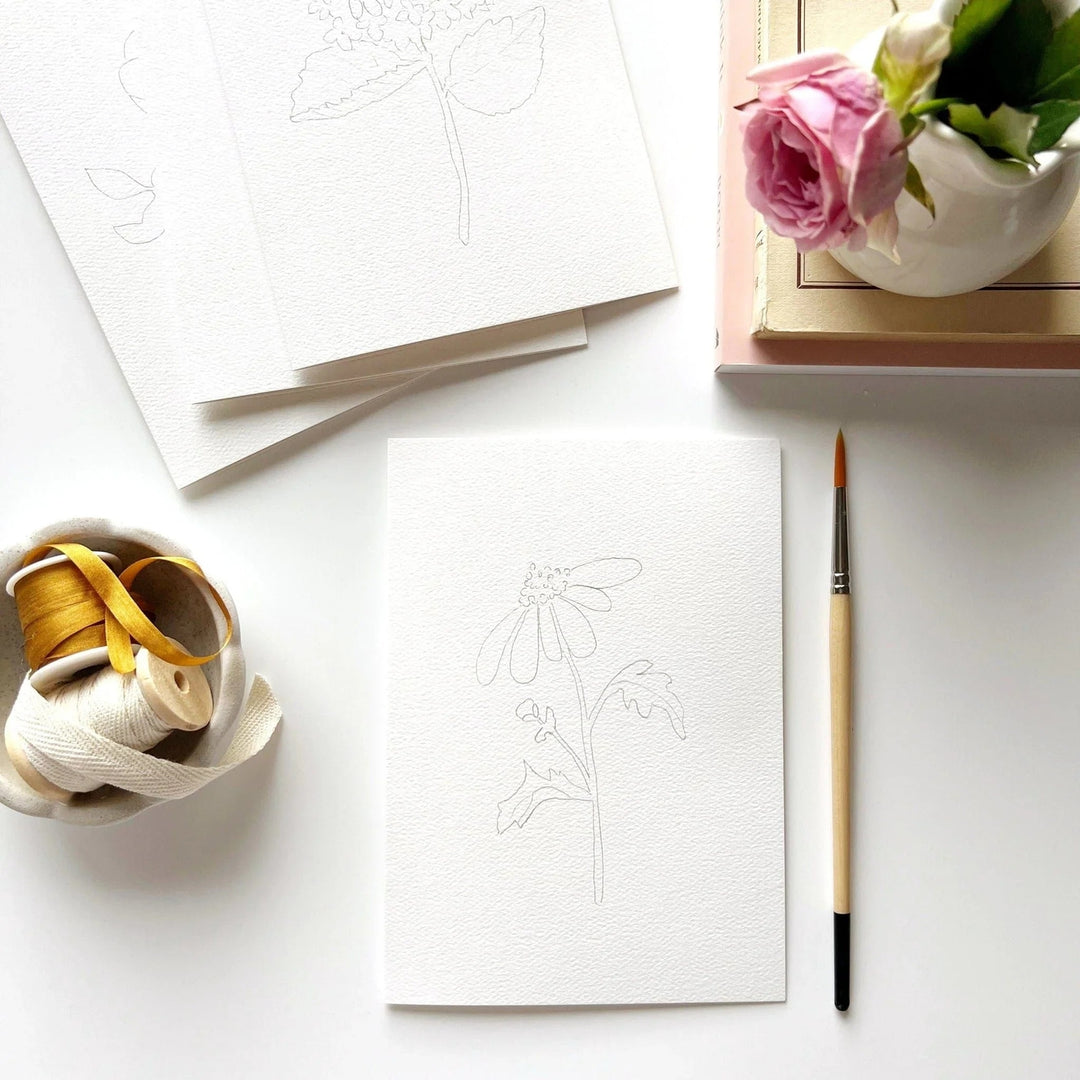 Emily Lex Watercolor Notecard Set - Garden Flowers