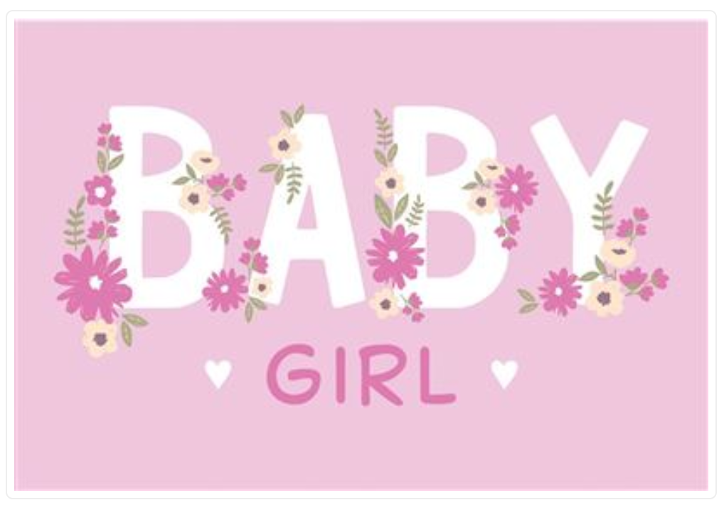 Pictura Baby Girl Baby Letters Greeting Card