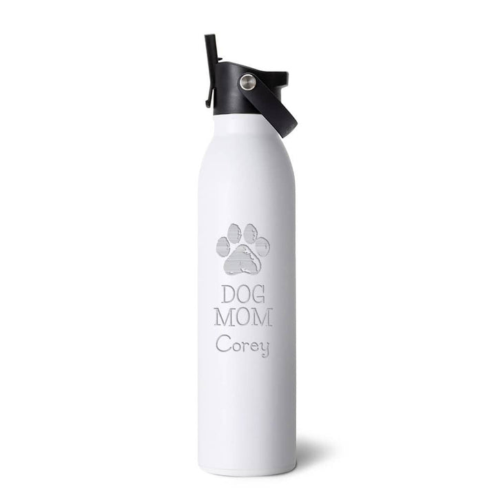 PGD Swig Flip + Sip 20oz Water Bottle - White w/Personalization