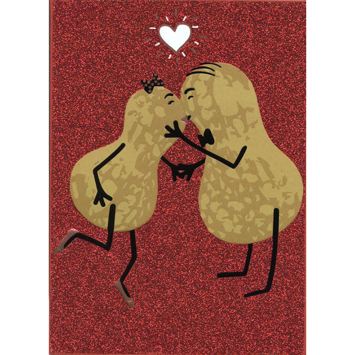 Avanti Press Kissing Peanuts Anniversary Card