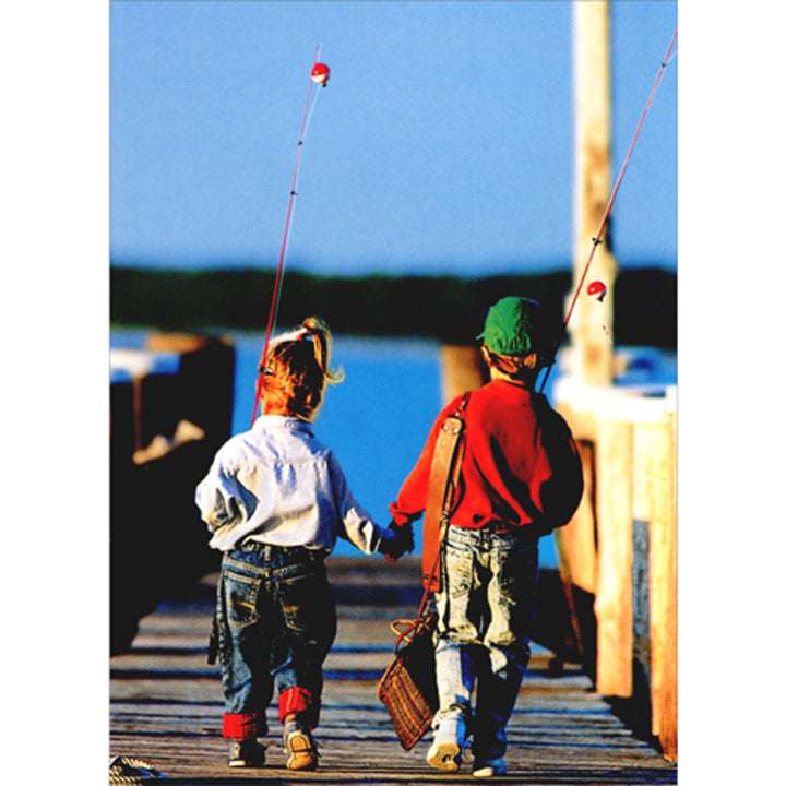 Avanti Press Little Boy & Girl Fishing Anniversary Card