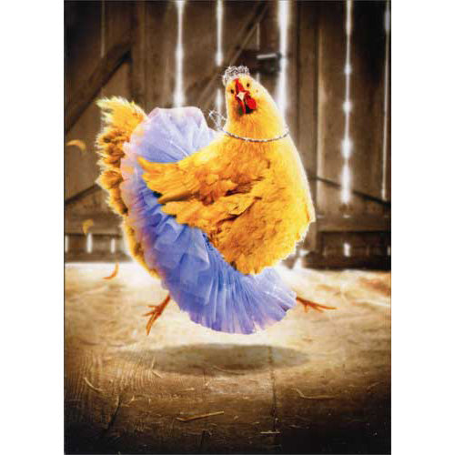 Avanti Press Chicken Ballerina Birthday Card