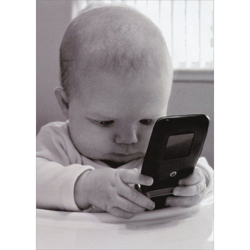 Avanti Press Baby with Cell Phone Birthday Card