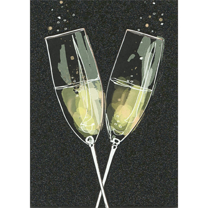 Avanti Press Champagne Flutes Anniversary Card