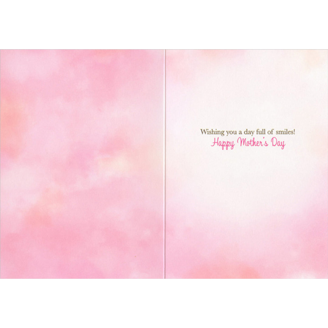 Avanti Press Smiling Cat w/Purple Flowers Mother's Day Card