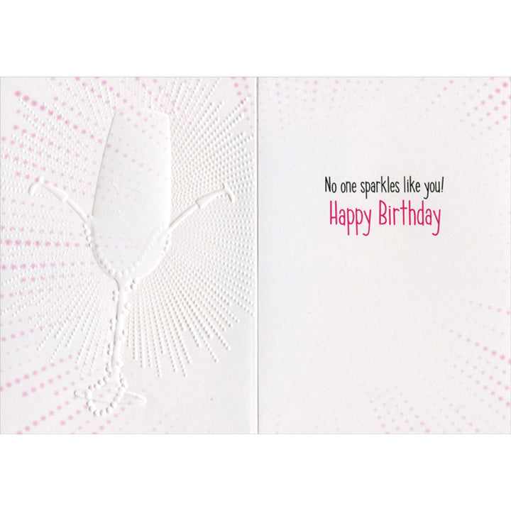 Avanti Press Champagne Glass Girl Birthday Card