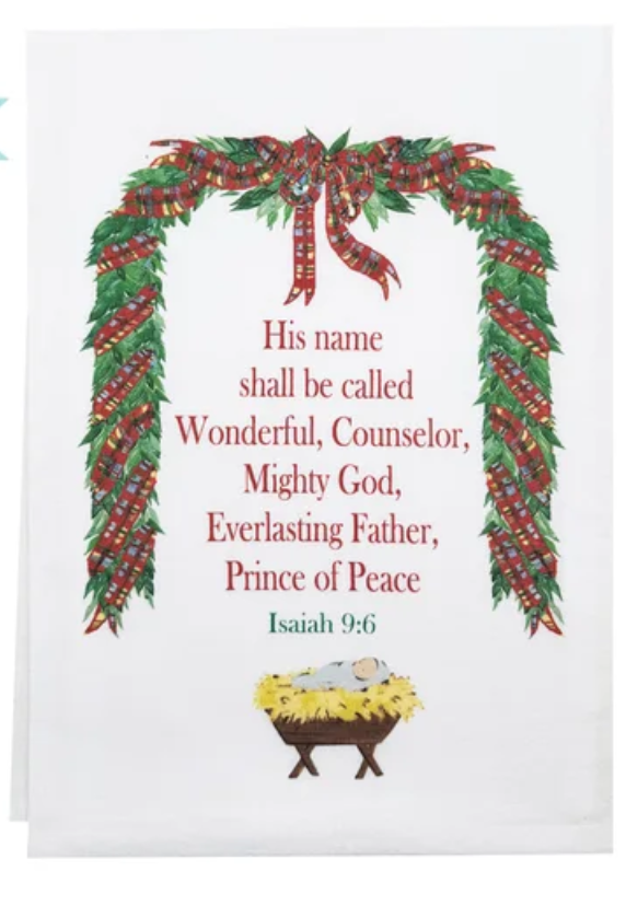 Standing On The Word Tea Towel - Christmas Nativity Isaiah 9:6