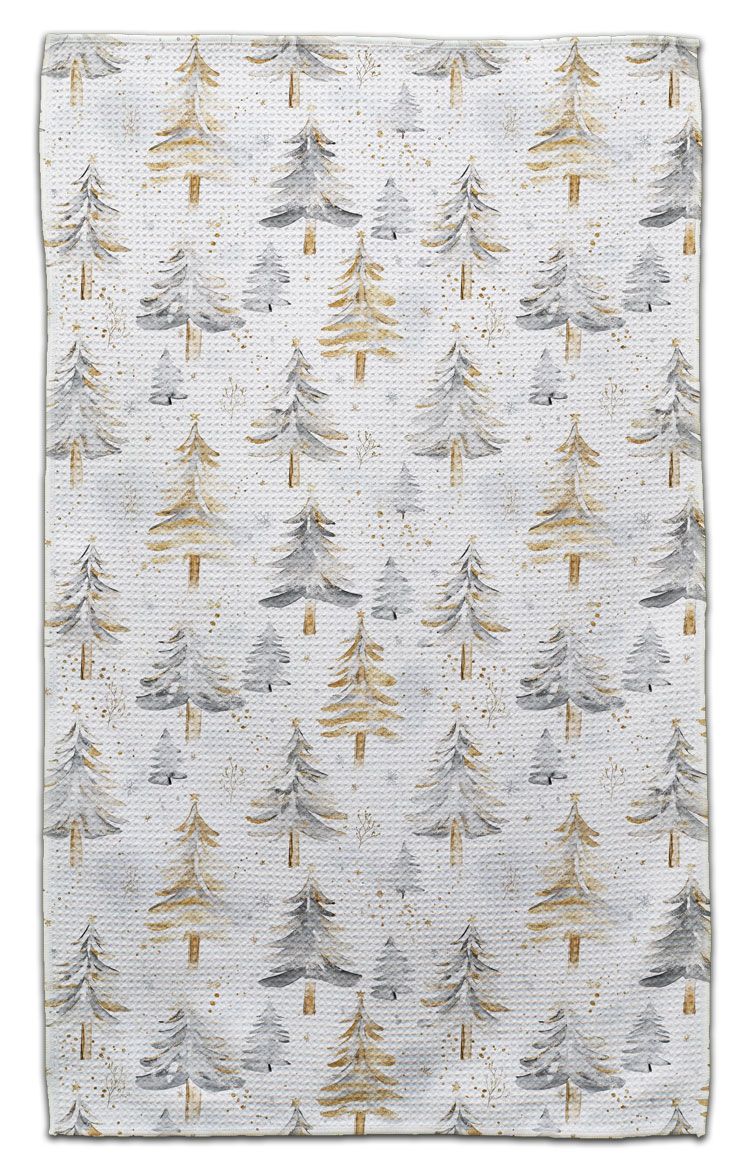 CJ Bella Co Eco-Friendly Towel - Trees Silver and Gold