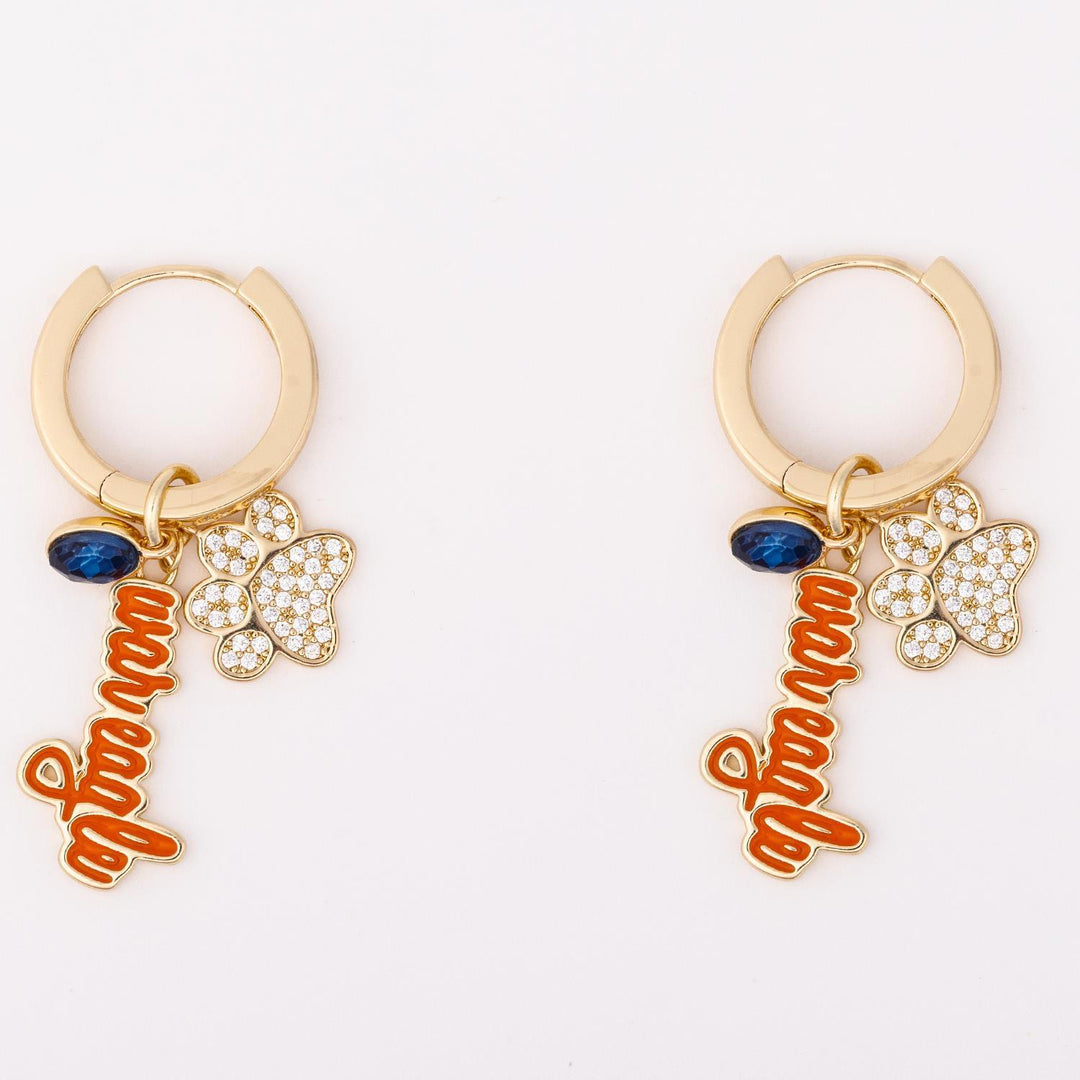 Mary Square Earrings - War Eagle Dangle