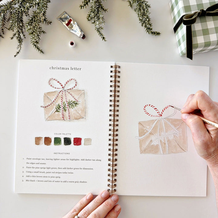 Emily Lex Watercolor Workbook - Classic Christmas