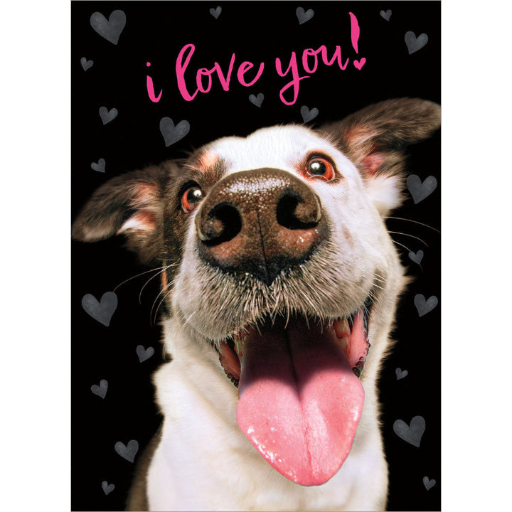 Avanti Press Dog with Heart Shaped Tongue Valentine's Card