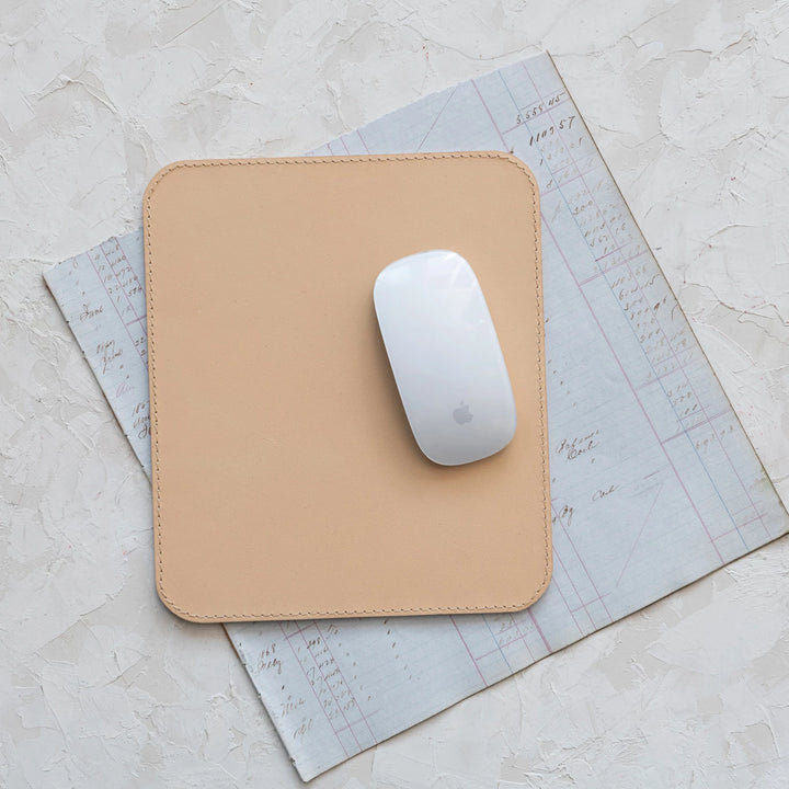 CC Leather Mouse Pad, Tan Color
