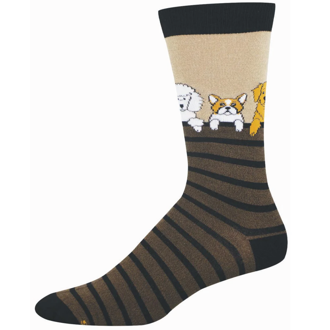 Socksmith Men's Bamboo Socks - Dog Gone Stripes