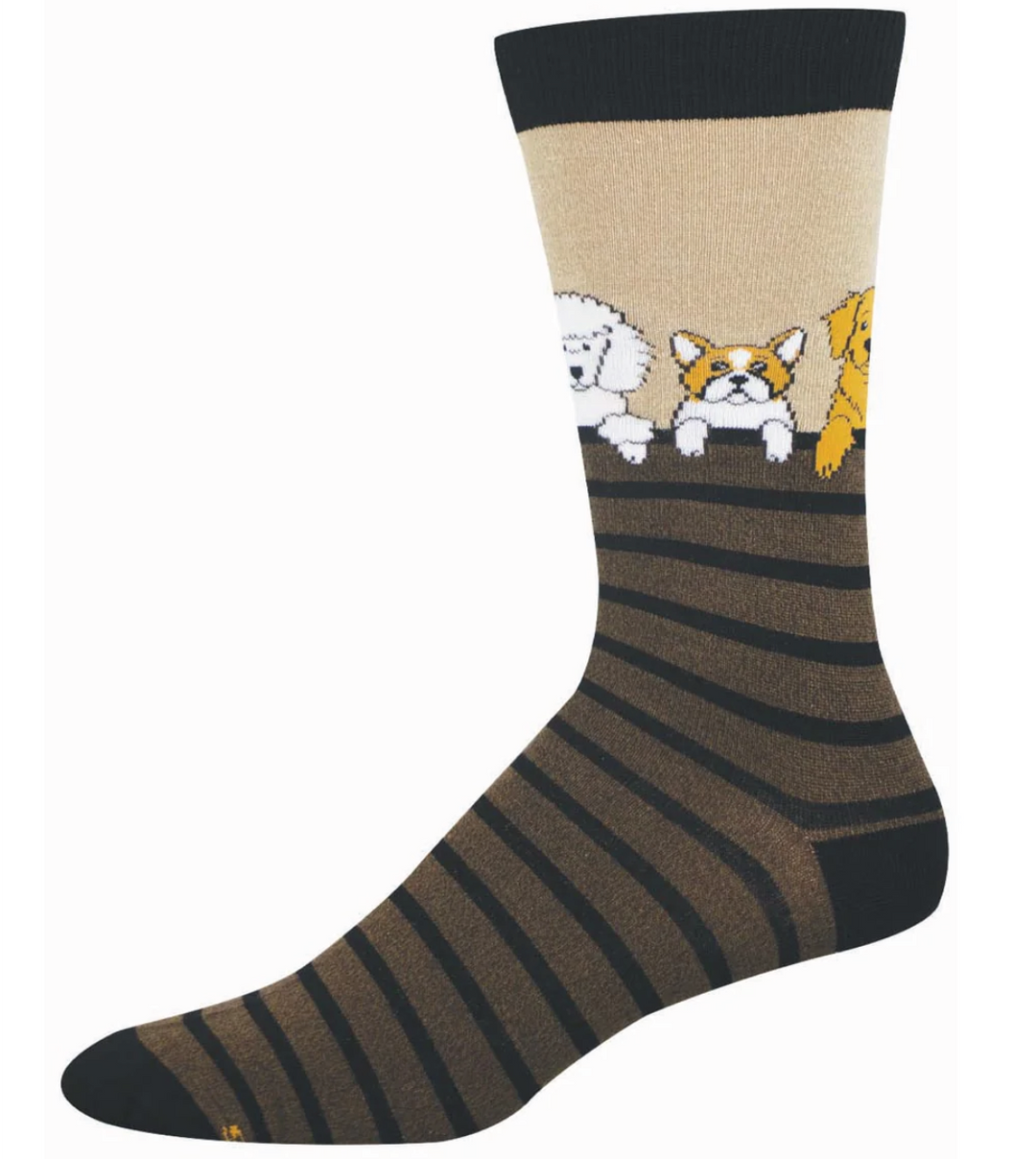 Socksmith Men's Bamboo Socks - Dog Gone Stripes