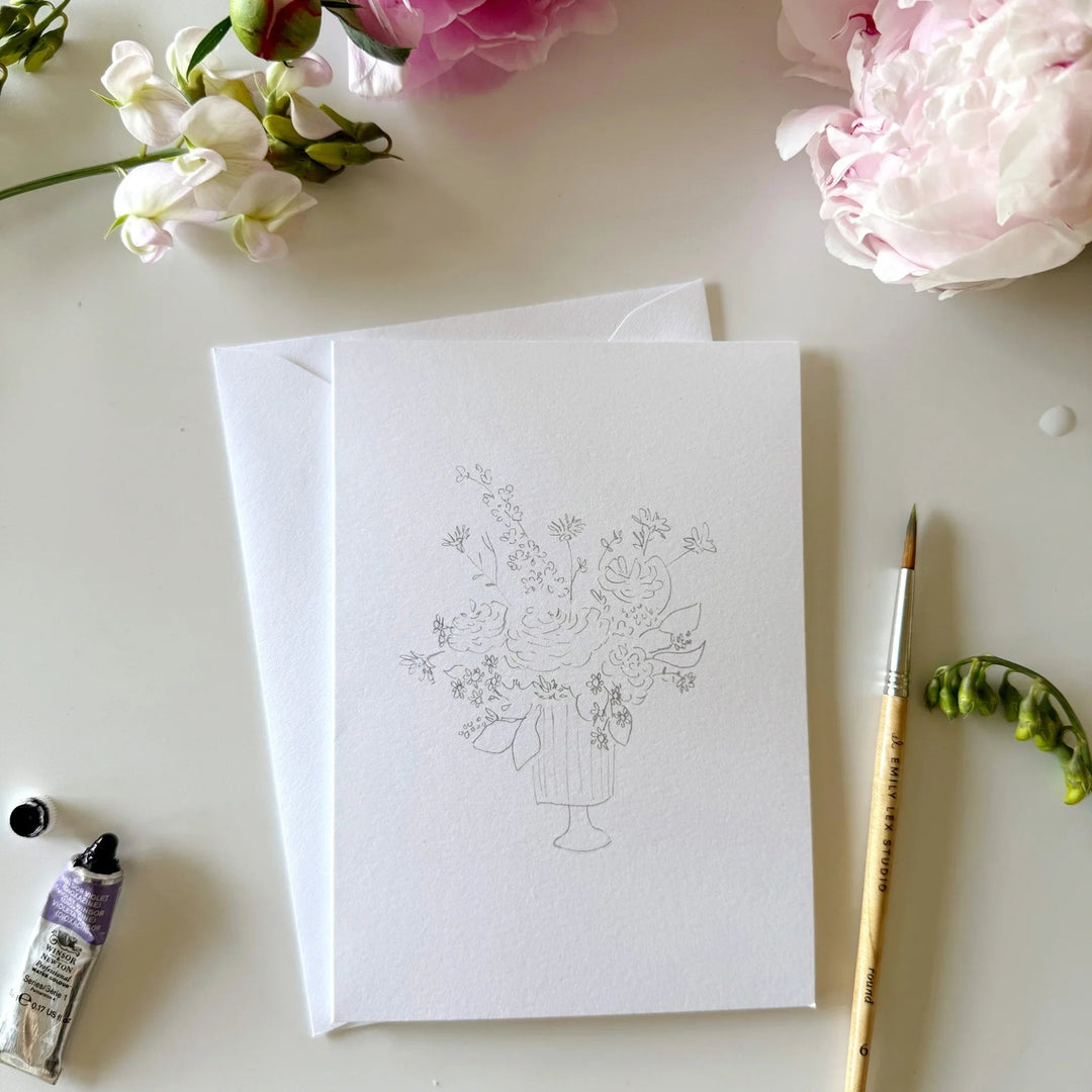 Emily Lex Watercolor Notecard Set - Bouquet