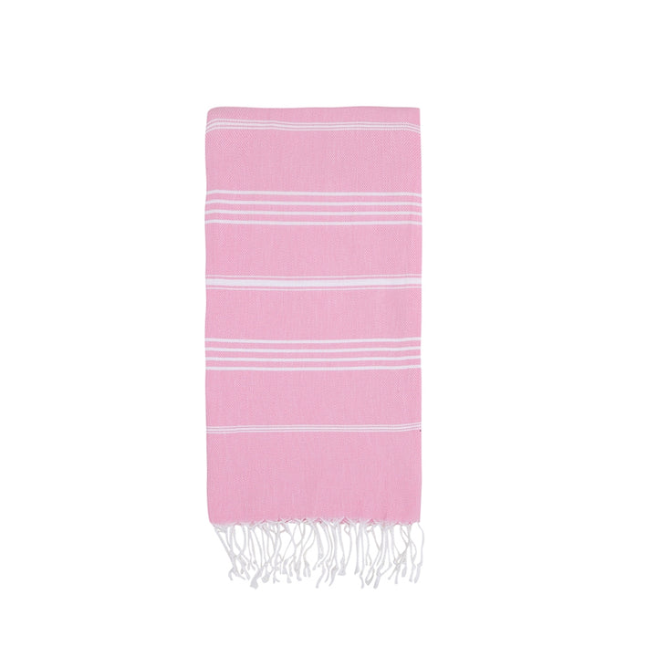 Kikoya Colorful Turkish Beach Towels Hammam Pestemal Sarong Spa - Pink