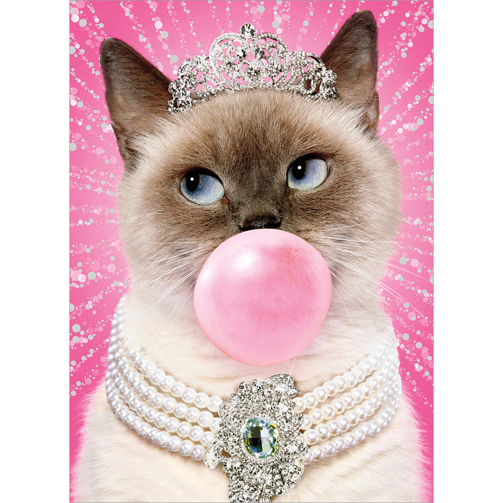 Avanti Press Fancy Bubble Gum Cat Birthday Card