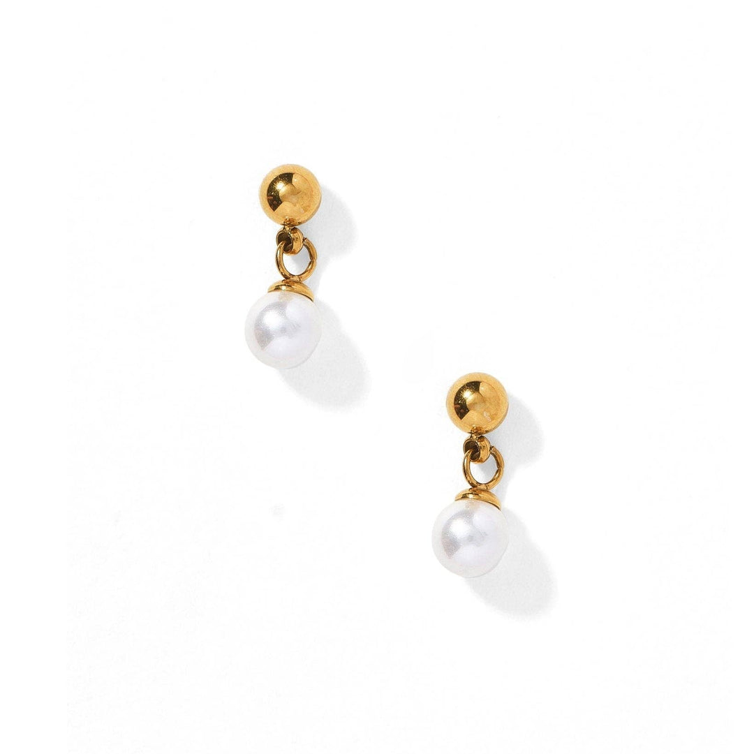 Linny Co Screwback Stud Earrings - Millie Pearl Gold