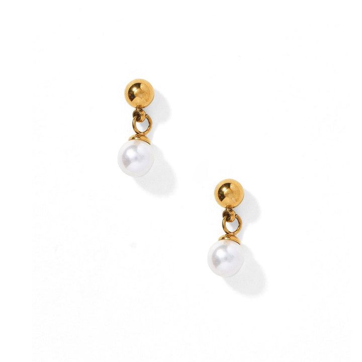 Linny Co Screwback Stud Earrings - Millie Pearl Gold