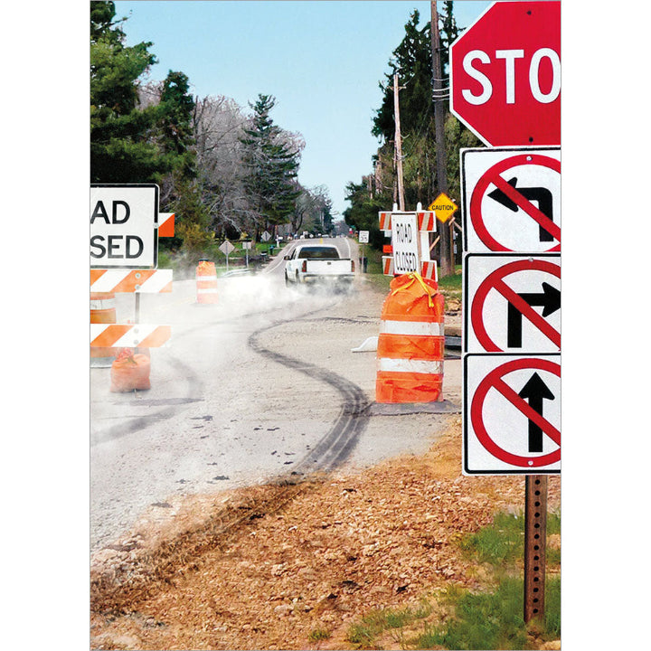Avanti Press Road Sign Fun Moving On Card