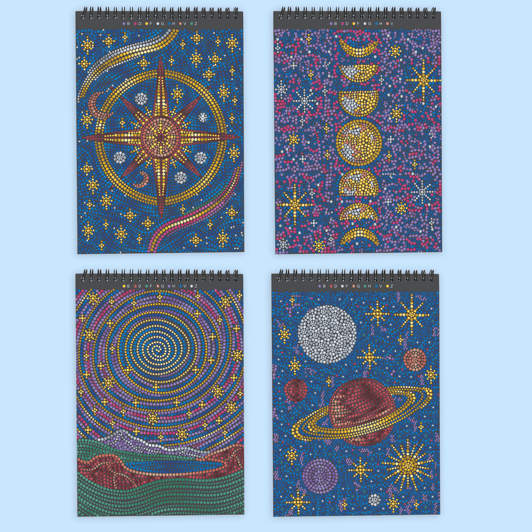 Lifelines FlowArt® - Dot-By-Letter Metallic Ink - Into the Galaxy