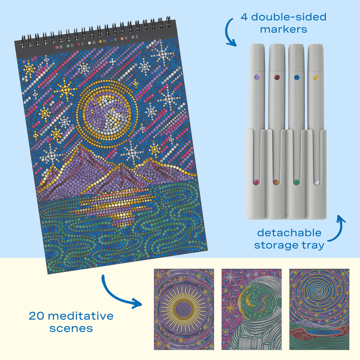 Lifelines FlowArt® - Dot-By-Letter Metallic Ink - Into the Galaxy