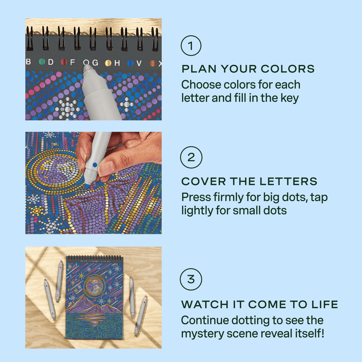 Lifelines FlowArt® - Dot-By-Letter Metallic Ink - Into the Galaxy