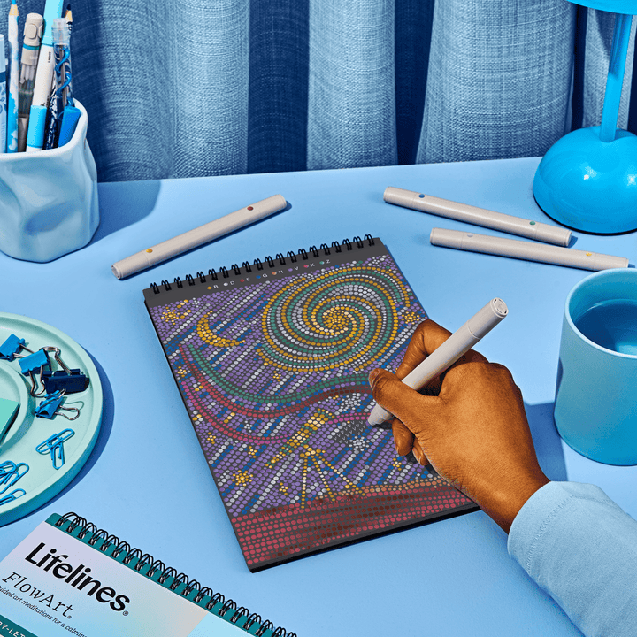 Lifelines FlowArt® - Dot-By-Letter Metallic Ink - Into the Galaxy
