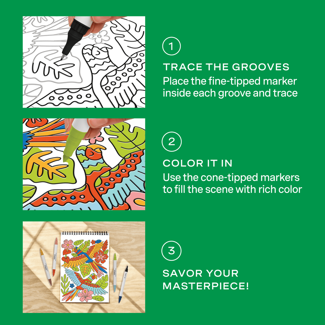 Lifelines FlowArt® - Trace-By-Groove - Jungle Oasis
