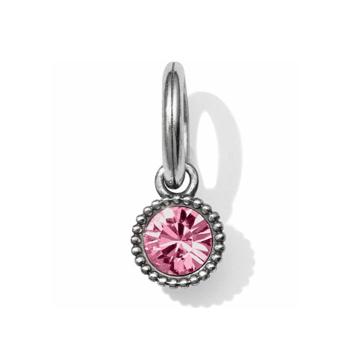 Brighton Glitz Birthstone Amulet - Silver-Light Rose