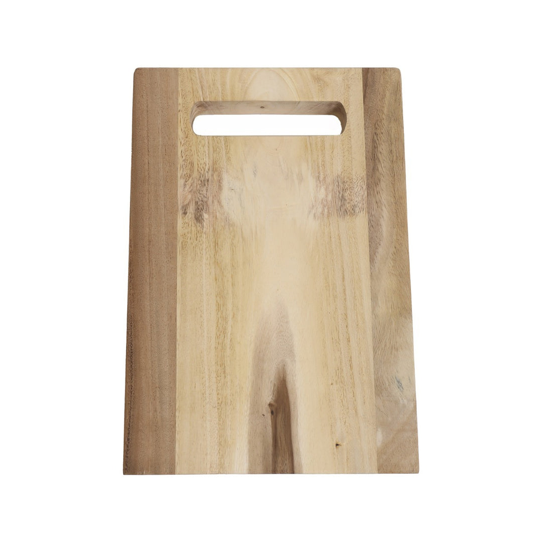 Solid Acacia Cutting Board With Carry Handle w/Personalization
