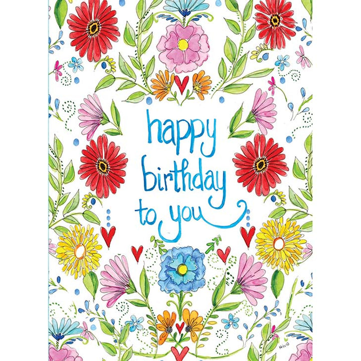 Kris-10's Creations Birthday Fiesta Floral Birthday Card