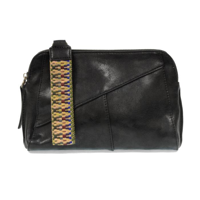 Joy Susan Gigi Crossbody with Woven Wrist Strap - Black